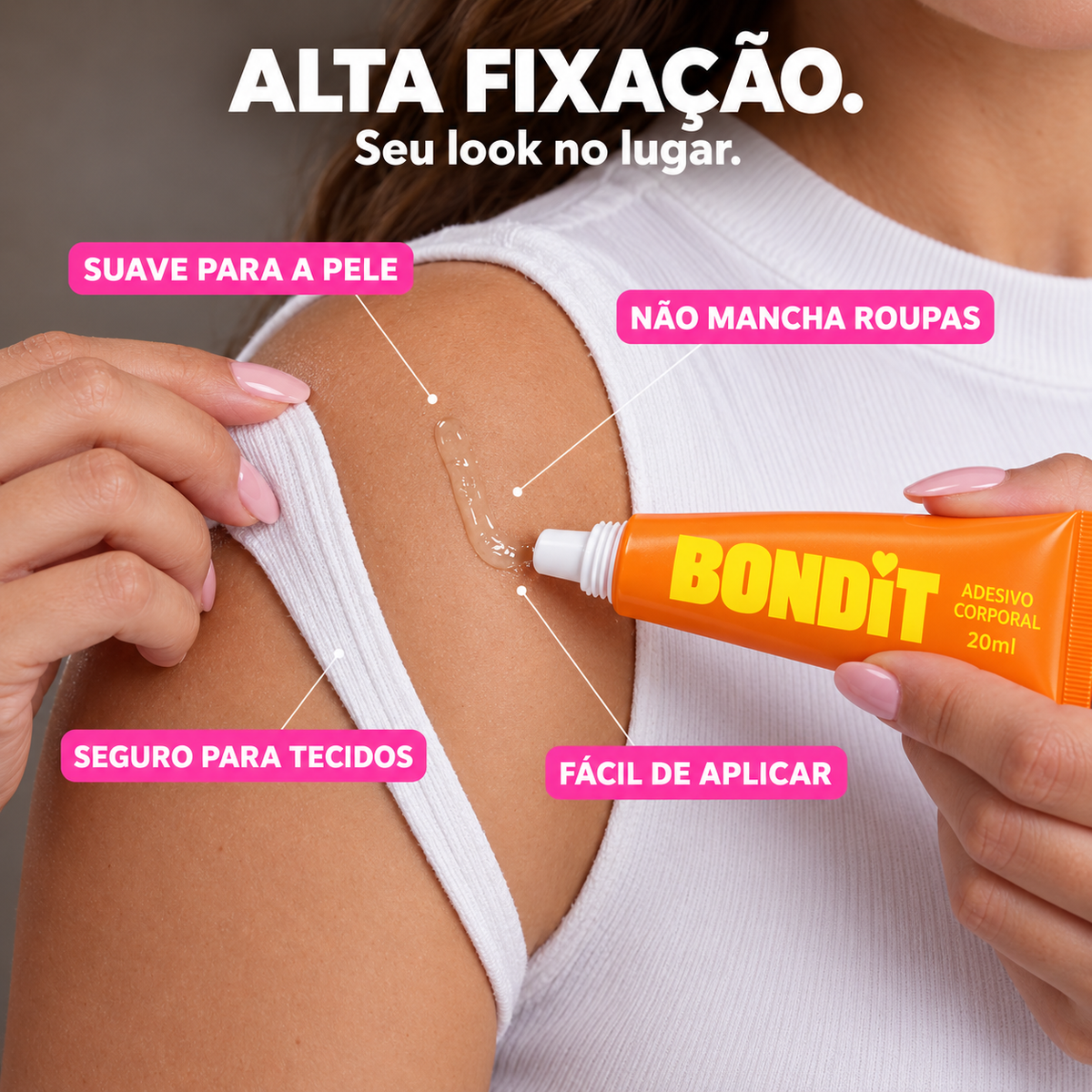 Aplicação da cola corporal BONDIT